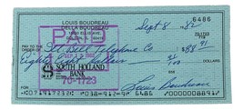 Lou Boudreau Cleveland Signed Bank Check #6486 BAS - £38.67 GBP