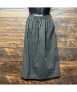 Vgt Blair Women’s Skirt Small Wool Blend Deep Gray Elastic Waist Midi Of... - $24.78 CAD