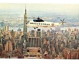 New York Airways Helicopter Over New York Postcard - $9.90