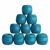 Red Rose Cotton Crochet Threads Mercerized Knitting Embroidery Yarn Light Blue - £18.39 GBP