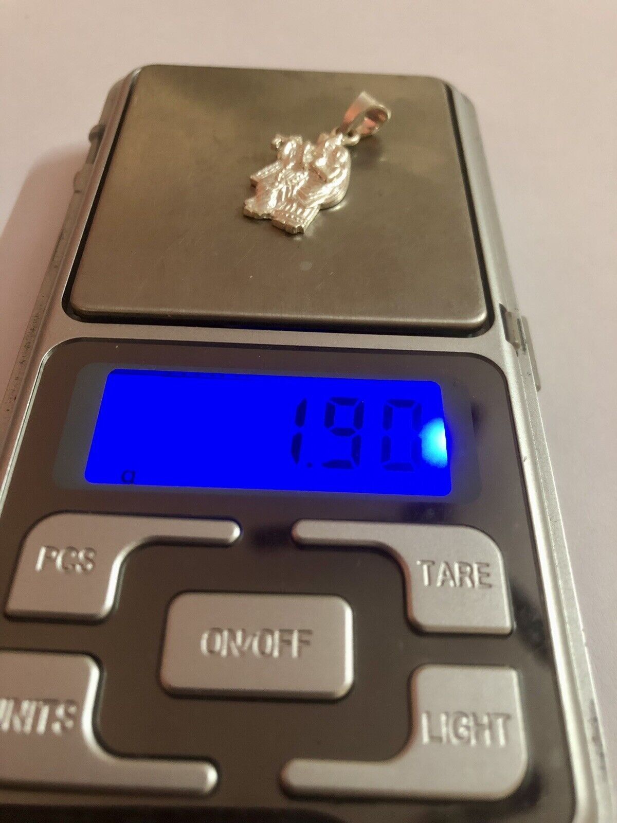 925 Sterling Silver Lord Radha Krishna Pendant, Wearing Temple, Puja 1.9 gm Item image 5