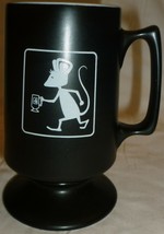 BUNTINGWARE BLACK CERAMIC PEDESTAL COFFEE TEA MUG MOUSE DECOR - $4.00