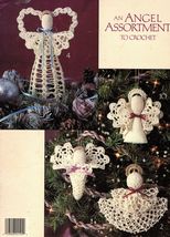 Vtg 13 Crochet Angel Assortment Christmas Tree Gift Ornaments Patterns - £10.38 GBP