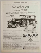 1930 Print Ad Graham Standard Six Four-Door Town Sedan Graham-Paige Detr... - £13.29 GBP