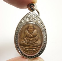 Phra LP Doo Perdloke Coin image of LP Tuad Blessed 1989 Wat Sakae Temple strong  - $141.00