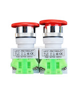 2PCS Emergency Stop Switch Red 600V 1 NC 10A Contacts E-stop Twist Relea... - £12.45 GBP