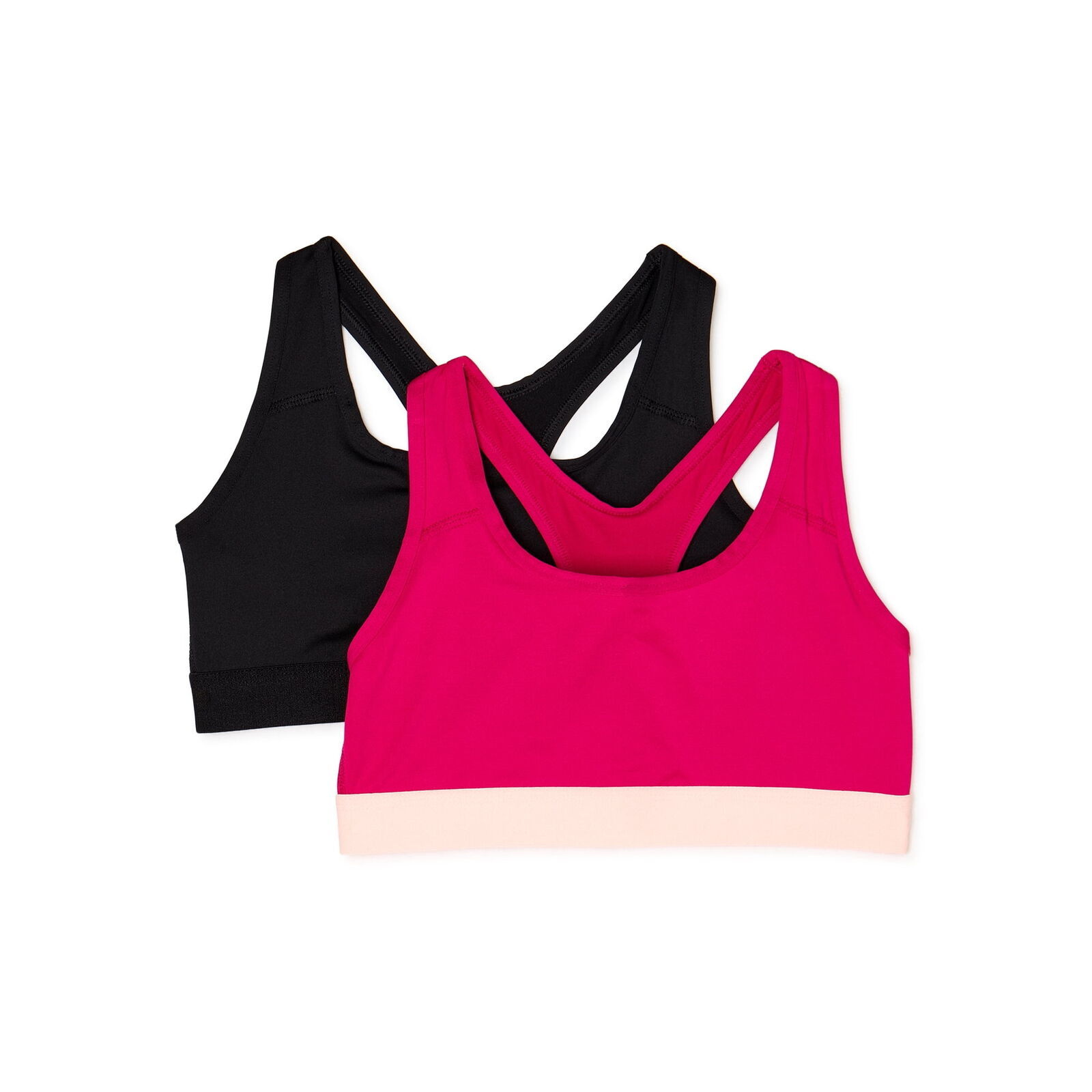Athletic Works Girls Sports Bra, 2 Pack, Size 36  Color Pink/Black - $12.86