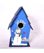 Let it Snow Birdhouse Snowman Christmas Holiday Household Decoration - £16.77 GBP