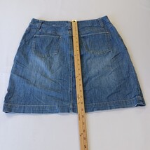 Merona RN#17730 Women's Blue Cotton Blend Stretch Denim Skirt Size 12 Waist 32" image 5