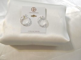 Giani Bernini 7/8&quot; Sterling Silver Filigree Hoop Earrings Y561 $110 - £26.51 GBP