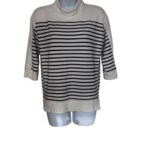Lauren Ralph Lauren Women&#39;s Striped 3/4 Sleeves Pullover Sweater Size S - £11.92 GBP
