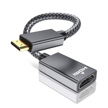 Mini Hdmi Male To Hdmi Female Cable Adapter,4K/60Hz 0.67 Ft High Speed Standard  - £11.70 GBP