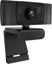  1080p HD Fixed Focus Webcam USB Camera with Microphone Free Cover Slide M - £26.92 GBP