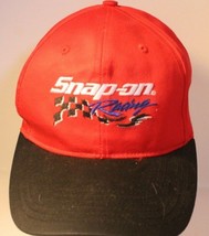 Snap On Racing Baseball Hat Cap Red &amp; Black Snapback - $12.86
