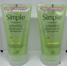2 New Simple Sensitive Skin Experts “Kind To Skin” - Refreshing Facial Wash - £23.48 GBP