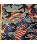 Fat Quarter  Patriotic American Flag Camouflage Fabric  - £6.39 GBP