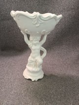 Vintage White Cherub Porcelain Ceramic Urn Vase ENESCO Japan E-7291 - £19.27 GBP
