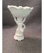 Vintage White Cherub Porcelain Ceramic Urn Vase ENESCO Japan E-7291 - £19.38 GBP