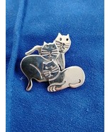 Taxco Mexico 925 Sterling Silver 3 Cats Brooch Pin Free Shipping - $847.52 MXN