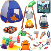 Kids Camping Toys Set With Tent, Camping Gear Toys For Kids, Outdoor Cam... - £55.29 GBP