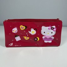 Sanrio Hello Kitty Red 2011 8” Pencil Case Pouch trinket Zipper - £7.88 GBP