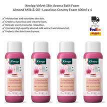 Kneipp Velvet Skin Bath Foam Almond Milk &amp; Oil - Luxurious Vegan Foam 4x400ml - £66.36 GBP