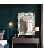Rectangular mirror frame for living room wall art, bathroom art mirror f... - $500.00