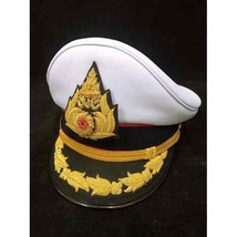 Royal Thai Army Officer Cap Hat White Colonel Uniform Soldier Thai Military - £66.36 GBP