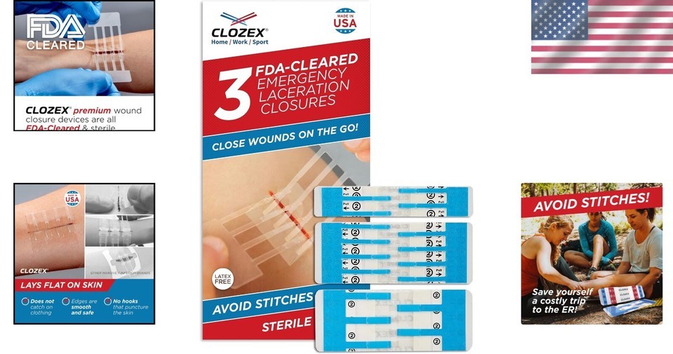 3 Pack Non-Invasive Skin Closure Device – Easy Application, Great for Kids Item image 2
