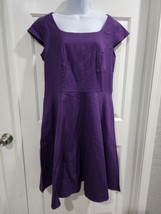 Pukavt Women Purple  Party Dress Cap Sleeve Swing Dress Purple  XL - $18.66