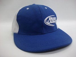 Bud Light Beer Hat Blue White Snapback Baseball Cap - $15.54