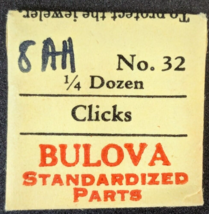 Genuine NOS Bulova Cal. 8AH - Pack of 3 - Ratchet Click - Part# 32 - $16.82