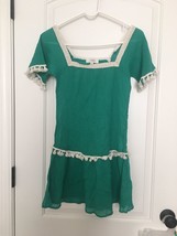 Umgee Women&#39;s Green Off White Off-Shoulder Blouse Top Size Small - $40.99