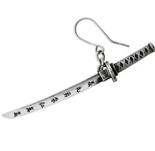 Alchemy Gothic Bushido Single Earring Japanese Katana Sword Hook Pewter ... - $15.95
