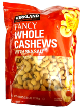 Kirkland Signature Fancy Whole Cashews With Sea Salt 2.5 Lb EXP 01/2026 - $24.08
