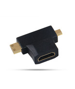 NEW Mini &amp; Micro HDMI Male to Standard HDMI Female Adapter HDTV 4K 1080p... - $12.19 CAD