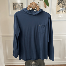 Vineyard Vines Edgartown Performance Tshirt Hoodie Logo Blue S - $334.80 MXN