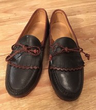 Foot-joy Moccasin Kiltie Tassel Loafer Black &amp; Brown Size 10D Handsewns USA! - £35.20 GBP