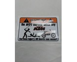 Warning Do Not Screw With My KTM Motorcycle 4&quot; Decal Sticker - $19.24
