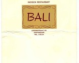 Bali Indisch Restaurant Menu Amsterdam The Netherlands 1960s  - $21.76