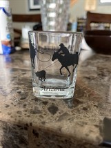 square arizona rancher cowboy shot glass 2.25” Tall - $126.56 MXN
