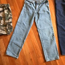 Sz 16 Boys 3 pairs=2 pairs Denim Jeans+1 Pair Camo Shorts - £12.22 GBP