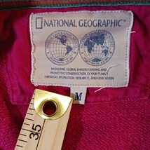 National Geographic Full Zip Pockets Women's Fuschia Cotton Sweatshirt Jacket M image 4