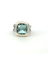 David Yurman Prasiolite Albion Ring Size 6, 11 mm Sterling Silver Estate... - €330,53 EUR