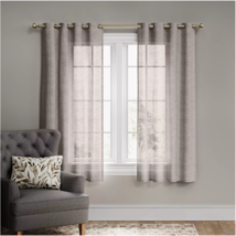 Threshold Textured Weave Light Filtering Curtain Panel, Gray, 84" x 54" - $13.09