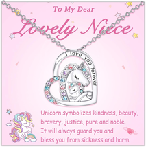 Lucky Unicorn Necklace to Girls, Gifts for Daughter Granddaughter Niece,... - £22.65 GBP