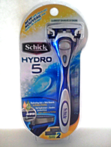 New Schick Hydro 5 Razor With Flip Back Trimmer &amp; Skin Guards + 2 Cartridges  - £5.60 GBP