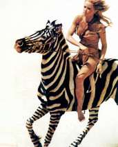 Tanya Roberts as Sheena Queen of the Jungle riding wild zebra 8x10 photo - £7.66 GBP