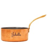 Copper Hammered Design Round Sauce Pan With Tin Lining - Small - $788.86 MXN