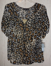 Nwt Womens APT.9 Woman Leopard Print Blouse &amp; Tank Top Set Size 0X - £18.64 GBP